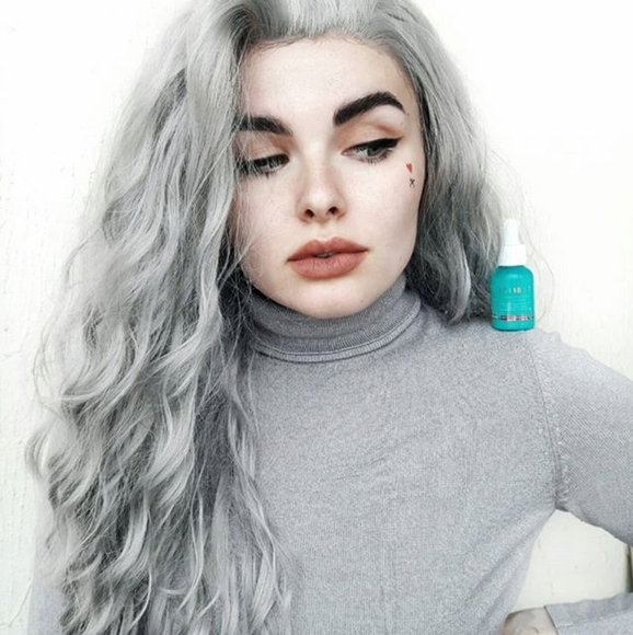 White Gray Beauty Lace Front Wig main image 16